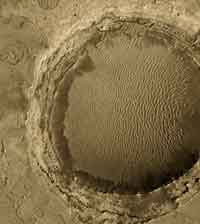 Mars Dune Filled Crater Wallpaper