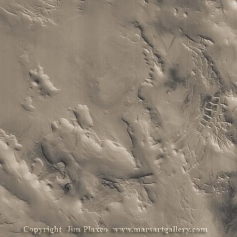Mars Global Surveyor MOC wide angle camera view of the Inca City