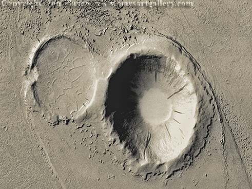 Mars Martes Valles Double Crater