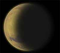 Picture of a crescent Mars