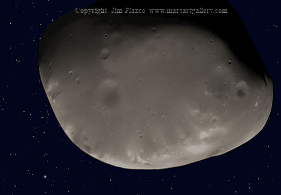 A Viking picture of the Martian Moon Deimos