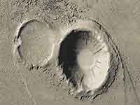 Martes Valles Double Crater Wallpaper